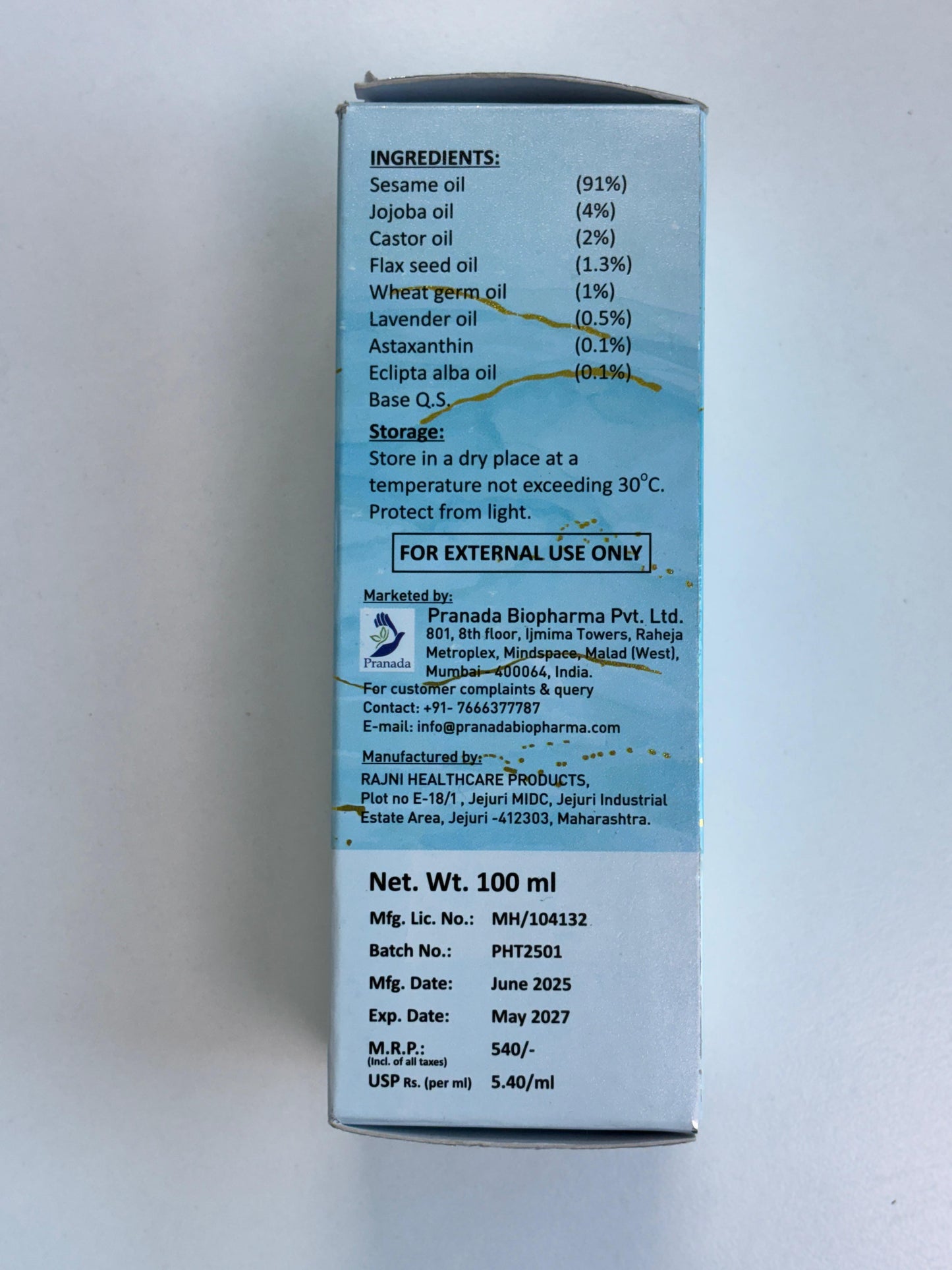 Pranvita Hair Oil 100ml