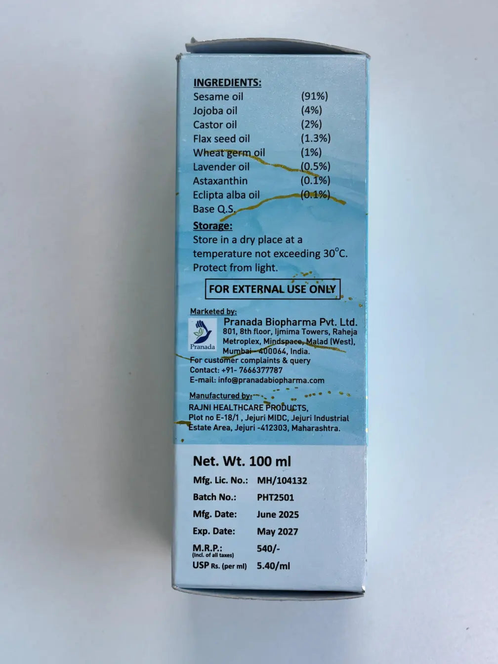 Pranvita Hair Oil 100ml